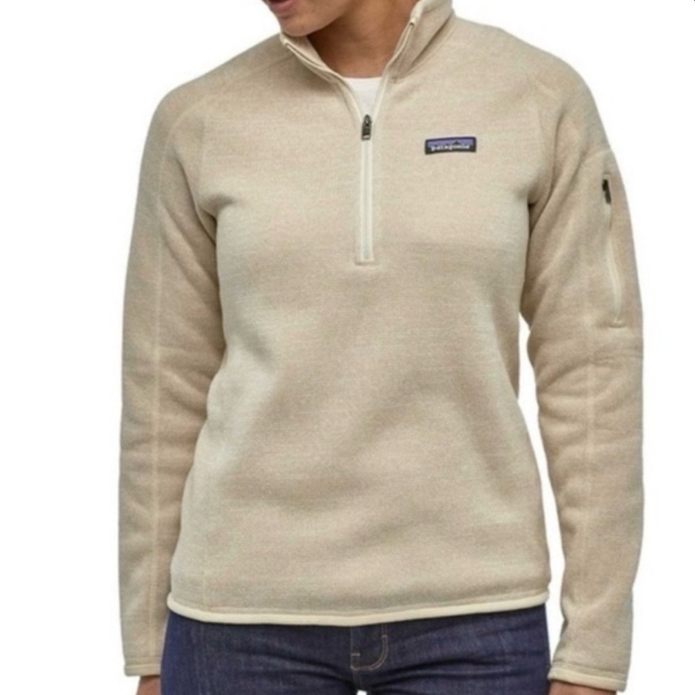 Patagonia Tan Fleece Quarter-Zip Pullover
